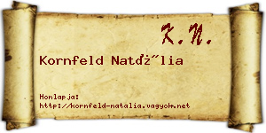Kornfeld Natália névjegykártya