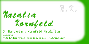 natalia kornfeld business card